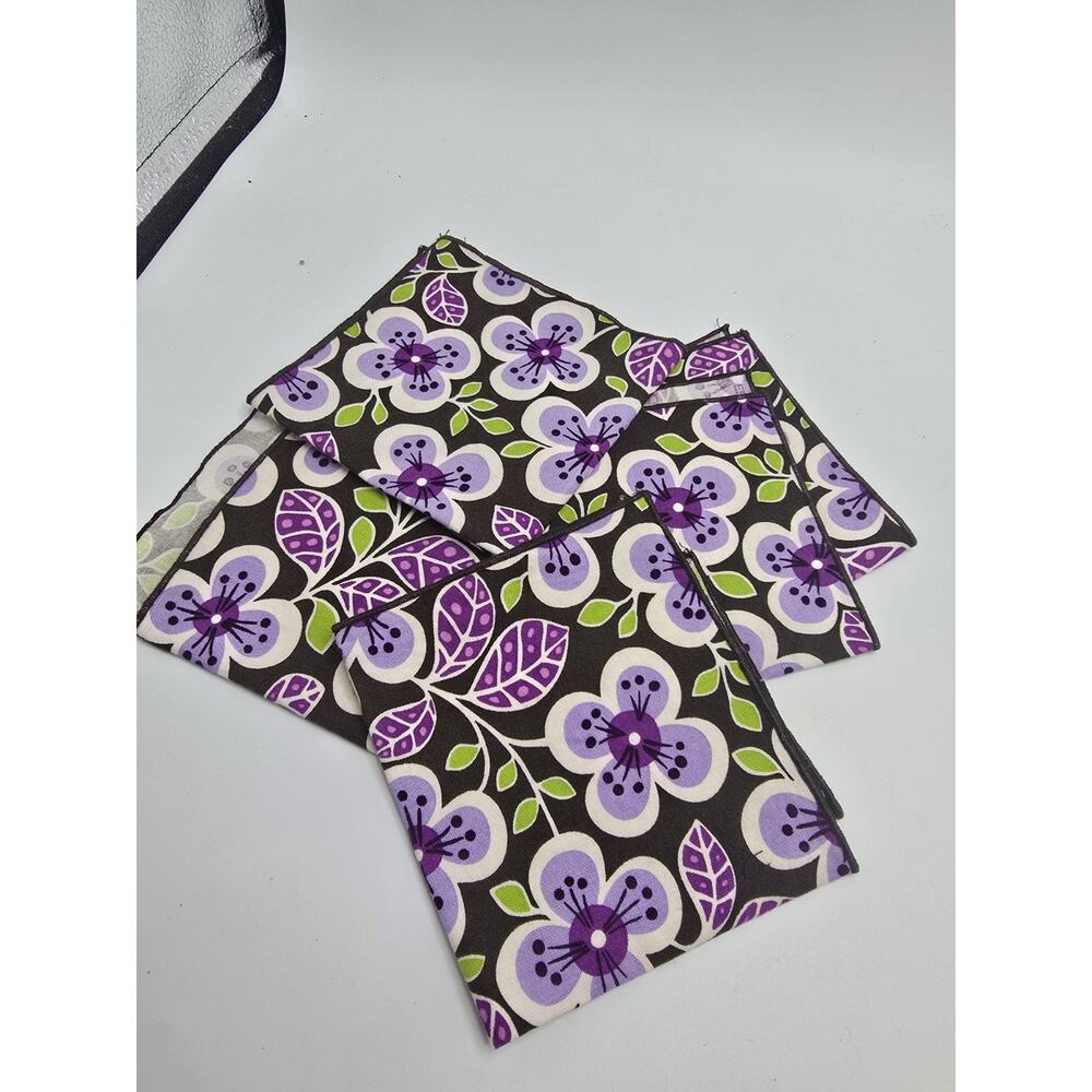 Vera Bradley -Floral Cocktail Party Small Napkins Plum Petals